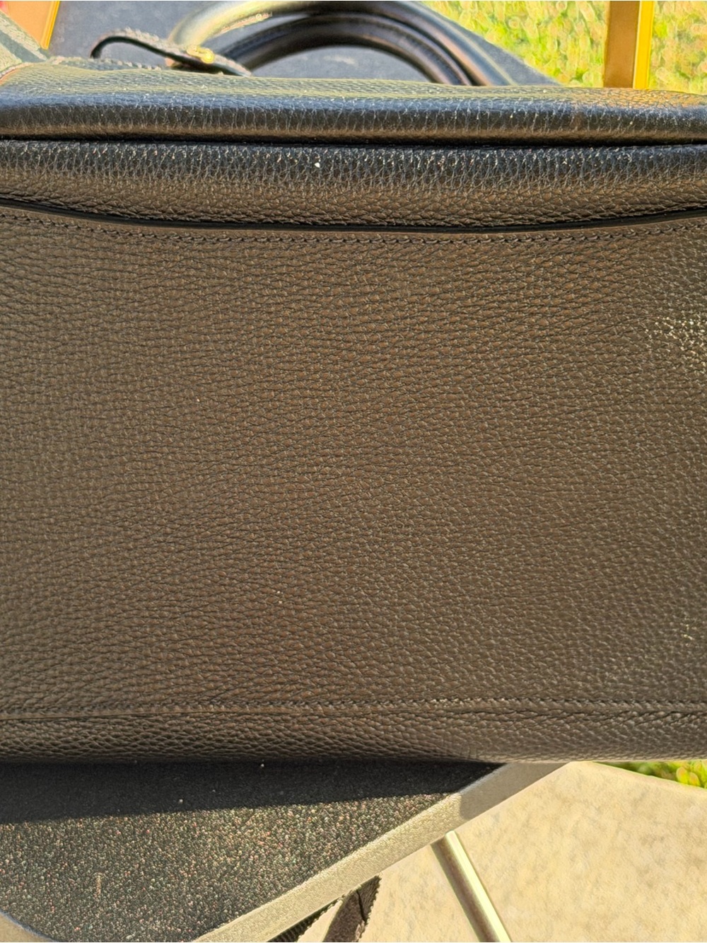 Prada Black Pebbled Leather Satchel with Front Zip Pocket - Picture 14 of 16